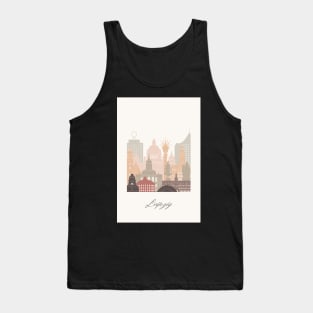 Leipzig, Germany, map skyline - 04 style Tank Top